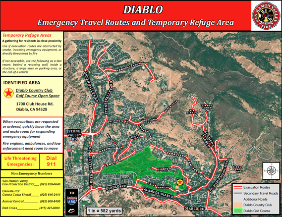 Diablo Evacuation Map