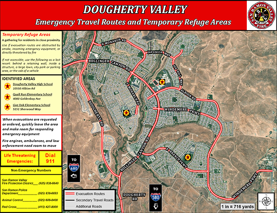 Dougherty Valley Evacuation Map