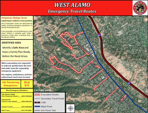 West Alamo Evacuation Map