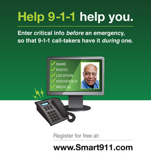 Enter critical info before an emergency, so that 911 call takers have it during one. Register for free