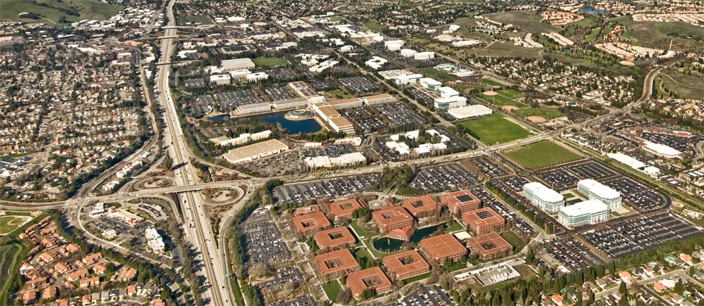 arial view of city of san ramon